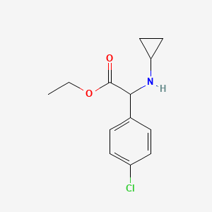 Ethyl 2-(4-chlorophenyl)-2-(cyclopropylamino)acetate