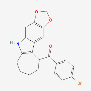 5-(4-Bromobenzoyl)-5,6,7,8,9,10-hexahydrocyclohepta(b)-1,3-dioxolo(4,5-f)indole