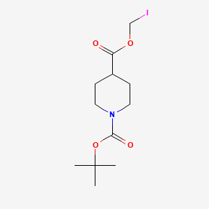molecular formula C12H20INO4 B1465269 Iodomethyl n-tert-butoxycarbonyl-4-piperidylcarboxylate CAS No. 626230-85-1