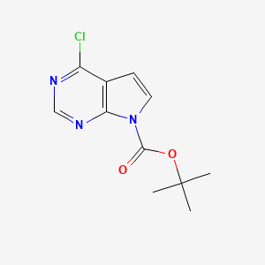 molecular formula C11H12ClN3O2 B1465270 叔丁基-4-氯-7H-吡咯并[2,3-d]嘧啶-7-甲酸酯 CAS No. 1236033-21-8