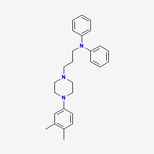 molecular formula C27H33N3 B14652717 Piperazine, 1-(3-(diphenylamino)propyl)-4-(3,4-xylyl)- CAS No. 52850-03-0