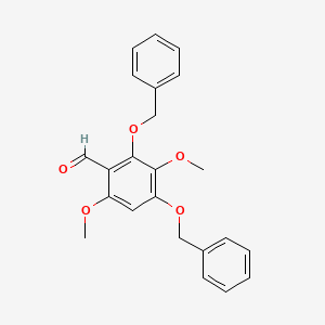 molecular formula C23H22O5 B14652740 2,4-Bis(benzyloxy)-3,6-dimethoxybenzaldehyde CAS No. 52249-84-0