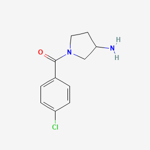molecular formula C11H13ClN2O B1465281 (3-Aminopyrrolidin-1-yl)(4-chlorophenyl)methanone CAS No. 1251117-88-0