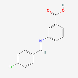 Benzoic acid, 3-[[(4-chlorophenyl)methylene]amino]-