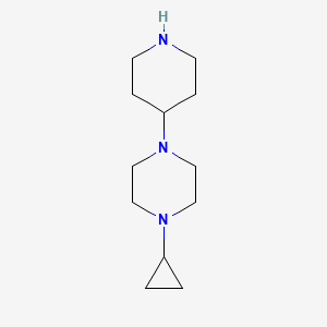 molecular formula C12H23N3 B1465290 1-环丙基-4-(哌啶-4-基)哌嗪 CAS No. 775288-31-8