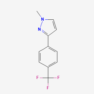 molecular formula C11H9F3N2 B1465298 1-Methyl-3-[4-(trifluoromethyl)phenyl]-1H-pyrazole CAS No. 1353505-83-5