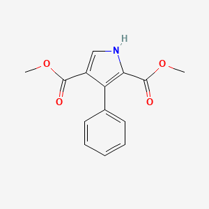 molecular formula C14H13NO4 B14652984 1H-Pyrrole-2,4-dicarboxylic acid, 3-phenyl-, dimethyl ester CAS No. 52921-23-0