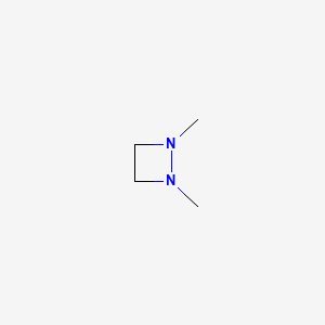 molecular formula C4H10N2 B14653003 1,2-Diazetidine, 1,2-dimethyl- CAS No. 52433-27-9