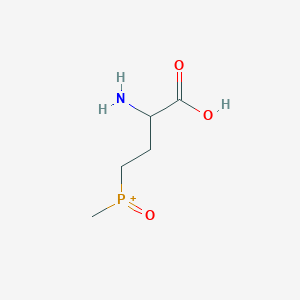 molecular formula C5H11NO3P+ B14653055 Butanoic acid, 2-amino-4-(methylphosphinyl)- CAS No. 52914-65-5