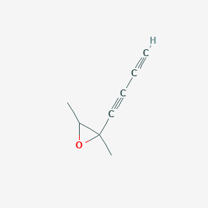 molecular formula C8H8O B14653069 2-(Buta-1,3-diyn-1-yl)-2,3-dimethyloxirane CAS No. 40946-06-3