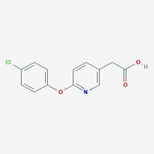 [6-(4-Chlorophenoxy)pyridin-3-yl]acetic acid