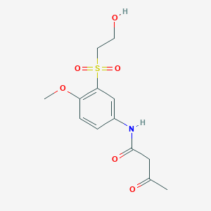 N-[3-(2-Hydroxyethanesulfonyl)-4-methoxyphenyl]-3-oxobutanamide