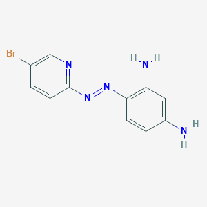 4-[(E)-(5-Bromopyridin-2-yl)diazenyl]-6-methylbenzene-1,3-diamine