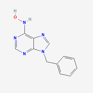 molecular formula C12H11N5O B14653221 N-Hydroxy-9-benzyladenine CAS No. 50474-48-1