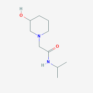 molecular formula C10H20N2O2 B1465327 2-(3-hydroxypiperidin-1-yl)-N-(propan-2-yl)acetamide CAS No. 1247584-41-3