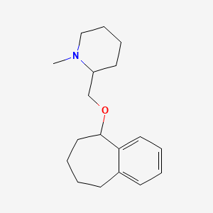 1-Methyl-2-(((6,7,8,9-tetrahydro-5H-benzocyclohepten-5-yl)oxy)methyl)piperidine