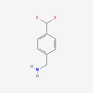 molecular formula C8H9F2N B1465335 [4-(Difluoromethyl)phenyl]methanamine CAS No. 754920-30-4