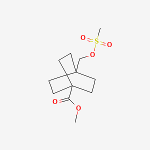 molecular formula C12H20O5S B1465337 4-Methanesulfonyloxymethyl-bicyclo[2.2.2]octane-1-carboxylic acid methyl ester CAS No. 2155871-19-3