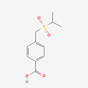 molecular formula C11H14O4S B1465339 4-(Propane-2-sulfonylmethyl)-benzoic acid CAS No. 1183385-39-8