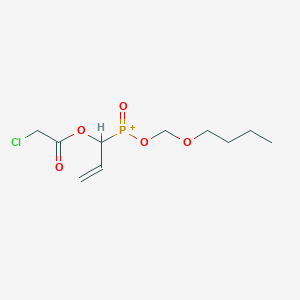 molecular formula C10H17ClO5P+ B14653395 (Butoxymethoxy){1-[(chloroacetyl)oxy]prop-2-en-1-yl}oxophosphanium CAS No. 53722-25-1