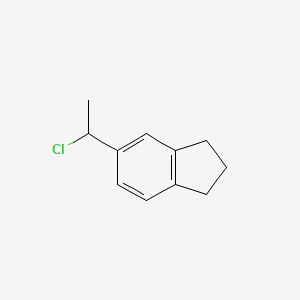 molecular formula C11H13Cl B1465342 5-(1-chloroethyl)-2,3-dihydro-1H-indene CAS No. 4228-22-2