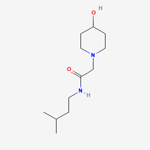 molecular formula C12H24N2O2 B1465348 2-(4-hydroxypiperidin-1-yl)-N-(3-methylbutyl)acetamide CAS No. 1250887-13-8