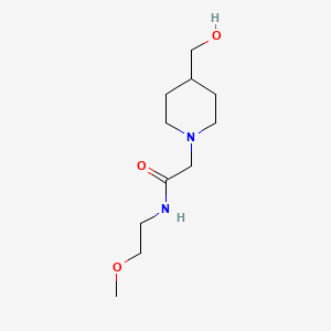 2-[4-(hydroxymethyl)piperidin-1-yl]-N-(2-methoxyethyl)acetamide