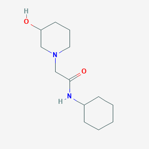 molecular formula C13H24N2O2 B1465361 N-cyclohexyl-2-(3-hydroxypiperidin-1-yl)acetamide CAS No. 1457125-93-7