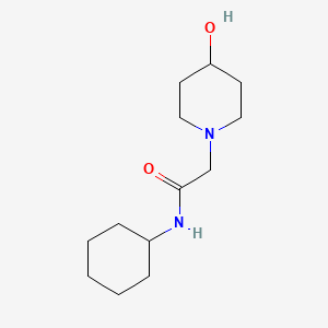 N-cyclohexyl-2-(4-hydroxypiperidin-1-yl)acetamide