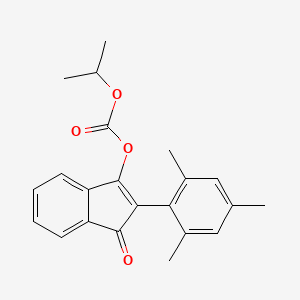 Carbonic acid, 1-methylethyl-, 1-oxo-2-(2,4,6-trimethylphenyl)-1H-inden-3-yl ester