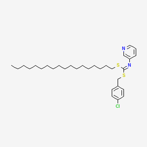 (4-Chlorophenyl)methyl octadecyl 3-pyridinylcarbonimidodithioate