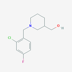 molecular formula C13H17ClFNO B1465364 (1-(2-Chloro-4-fluorobenzyl)piperidin-3-yl)methanol CAS No. 1458457-42-5
