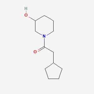 molecular formula C12H21NO2 B1465369 2-环戊基-1-(3-羟基哌啶-1-基)乙酮 CAS No. 1178092-40-4