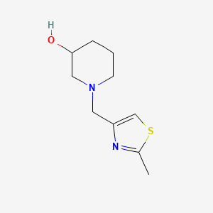 molecular formula C10H16N2OS B1465372 1-((2-甲基噻唑-4-基)甲基)哌啶-3-醇 CAS No. 1249568-41-9