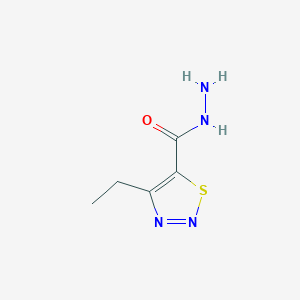 molecular formula C5H8N4OS B1465374 4-Ethyl-1,2,3-thiadiazole-5-carbohydrazide CAS No. 1491632-63-3