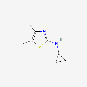 molecular formula C8H12N2S B1465376 N-cyclopropyl-4,5-dimethyl-1,3-thiazol-2-amine CAS No. 1249274-31-4