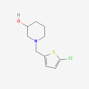 molecular formula C10H14ClNOS B1465377 1-[(5-氯噻吩-2-基)甲基]哌啶-3-醇 CAS No. 1248209-35-9
