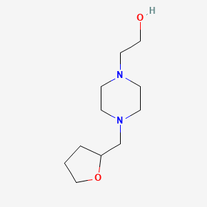 molecular formula C11H22N2O2 B1465378 2-(4-((Tetrahydrofuran-2-yl)methyl)piperazin-1-yl)ethan-1-ol CAS No. 1249521-36-5