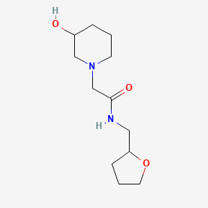 molecular formula C12H22N2O3 B1465381 2-(3-hydroxypiperidin-1-yl)-N-[(oxolan-2-yl)methyl]acetamide CAS No. 1458039-18-3