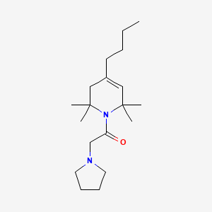 Pyridine, 1,2,3,6-tetrahydro-4-butyl-1-((1-pyrrolidinyl)acetyl)-2,2,6,6-tetramethyl-