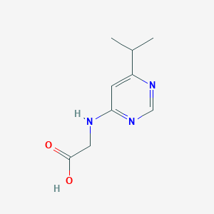 molecular formula C9H13N3O2 B1465391 2-{[6-(Propan-2-yl)pyrimidin-4-yl]amino}acetic acid CAS No. 1250304-75-6