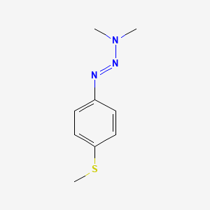 molecular formula C9H13N3S B14653915 (1E)-3,3-Dimethyl-1-[4-(methylsulfanyl)phenyl]triaz-1-ene CAS No. 52416-15-6