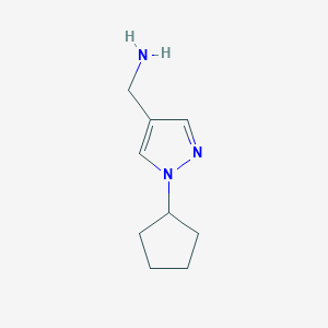 molecular formula C9H15N3 B1465393 (1-环戊基-1H-吡唑-4-基)甲胺 CAS No. 1216666-29-3