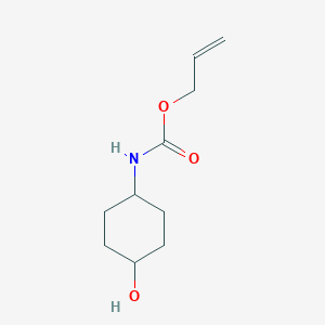 molecular formula C10H17NO3 B1465397 trans-(4-Hydroxycyclohexyl)-carbamic acid allyl ester CAS No. 1391573-83-3