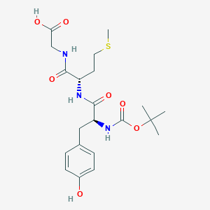 molecular formula C21H31N3O7S B14653973 N-(tert-Butoxycarbonyl)-L-tyrosyl-L-methionylglycine CAS No. 47710-78-1