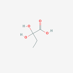 molecular formula C4H8O4 B14653983 2,2-Dihydroxybutanoic acid CAS No. 50603-32-2