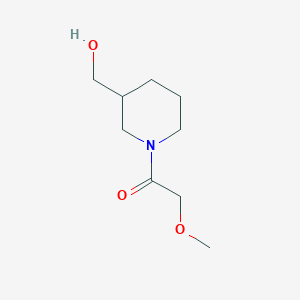 molecular formula C9H17NO3 B1465402 1-[3-(Hydroxymethyl)piperidin-1-yl]-2-methoxyethan-1-one CAS No. 1249519-77-4