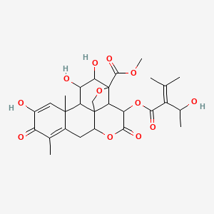 molecular formula C28H34O12 B14654033 Dehydrobruceantol CAS No. 53663-02-8