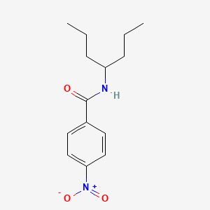 molecular formula C14H20N2O3 B14654043 Benzamide, N-(4-heptyl)-4-nitro- CAS No. 40755-00-8