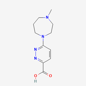 molecular formula C11H16N4O2 B1465405 6-(4-Methyl-1,4-diazepan-1-yl)pyridazine-3-carboxylic acid CAS No. 1183765-68-5